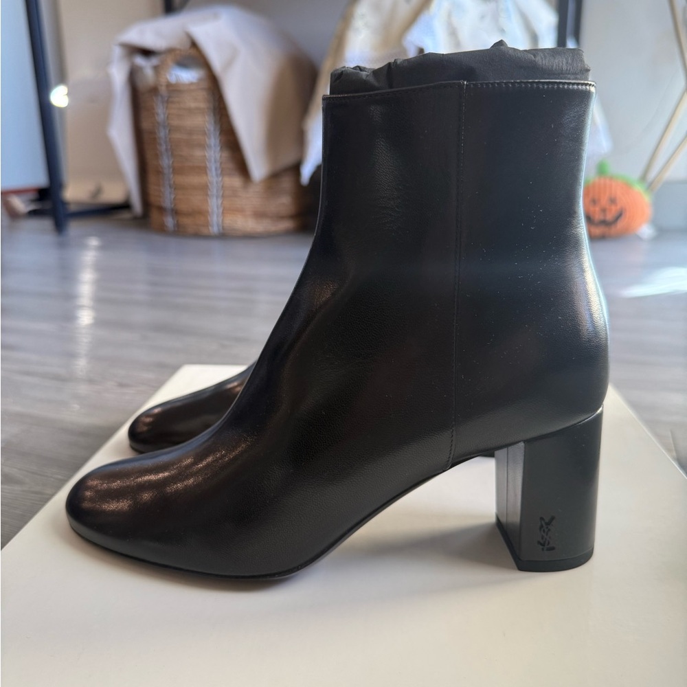 YSL Saint Laurent Black Heeled LouLou Boots